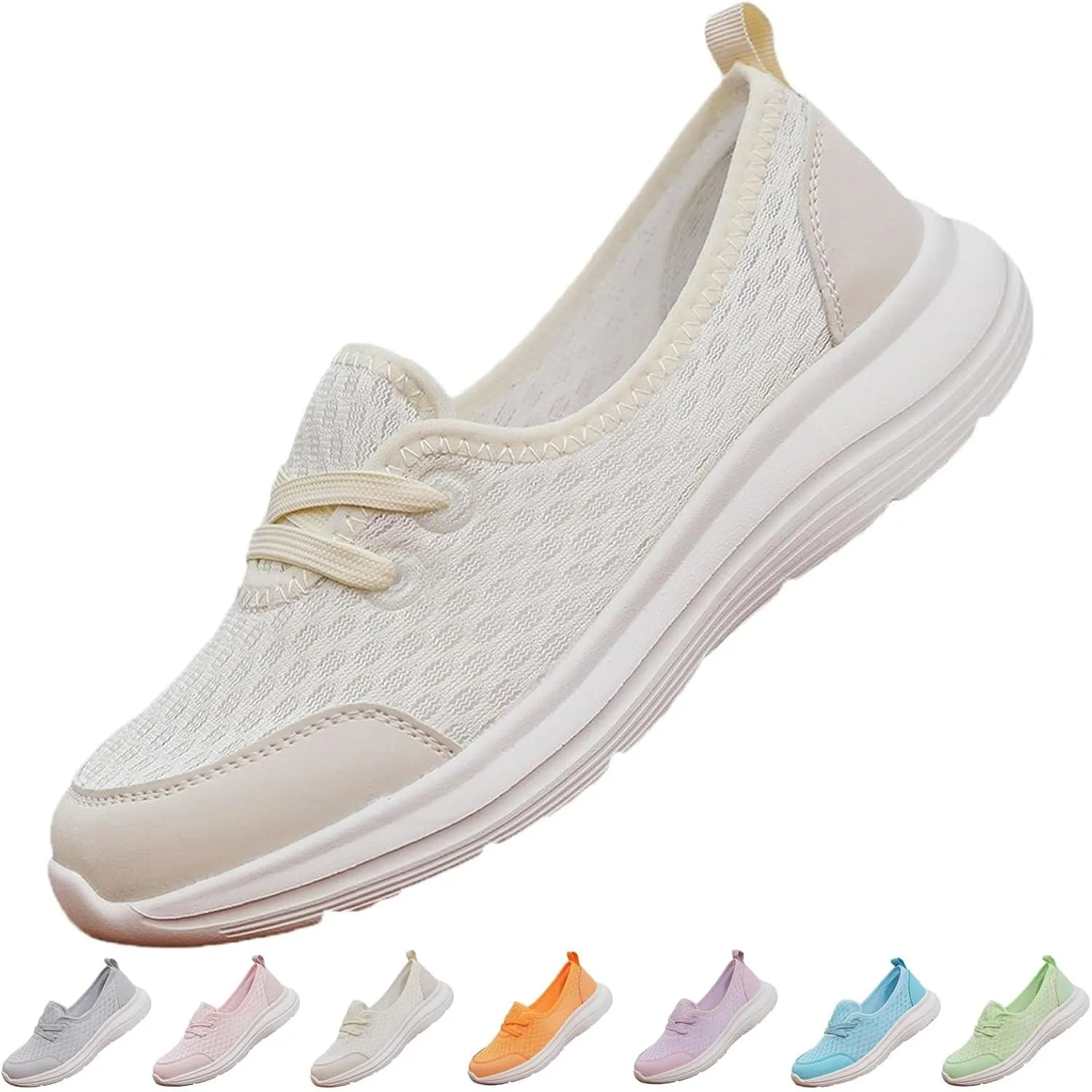 Women's Soft Sole Mesh Comfort Orthopedic Shoes-2025 New Slip on Walking Shoes with Arch Support Walking Shoes Comfort