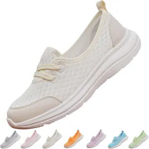 Women's Soft Sole Mesh Comfort Orthopedic Shoes-2025 New Slip on Walking Shoes with Arch Support Walking Shoes Comfort